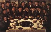 ANTHONISZ  Cornelis Banquet of Members of Amsterda  s Crossbow Civic Guard oil painting artist